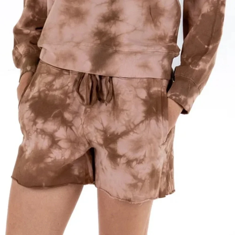 Anthropologie LACAUSA Slater Rustic Tie Dye Sweatshorts SZ M